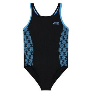 Zoggs Girls Splashback One Piece Bathing Suit / Black